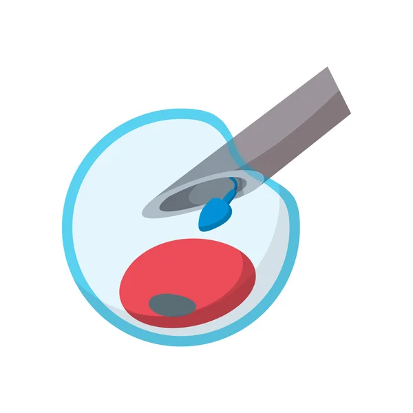Ícone de desenho animado de inseminação artificial — Vetor de Stock