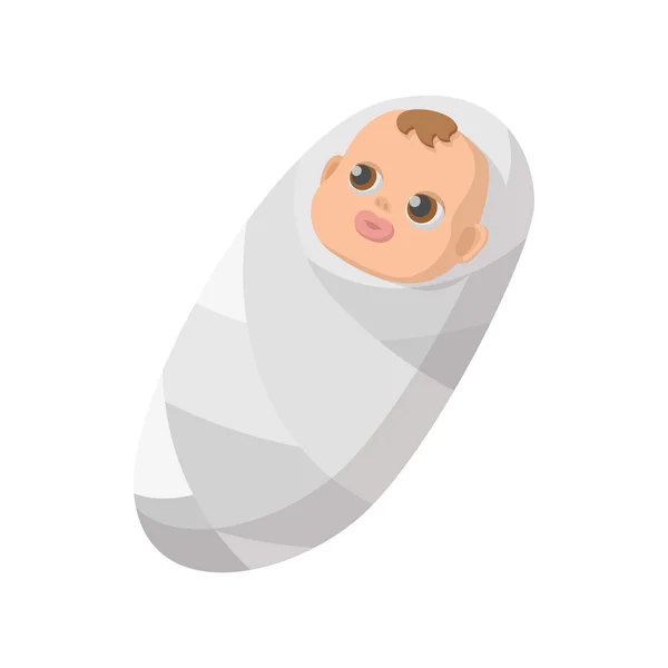 Bebé recién nacido icono de dibujos animados — Vector de stock