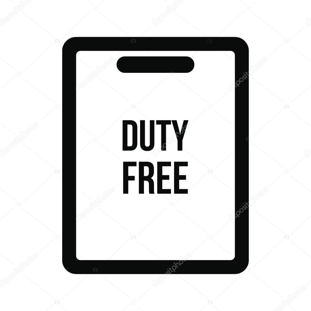 Duty free bag icon