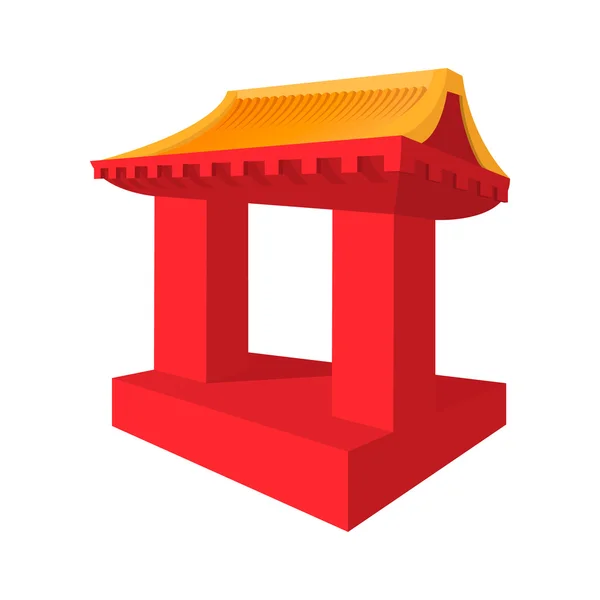 Japanese roof cartoon icon — Stock Vector