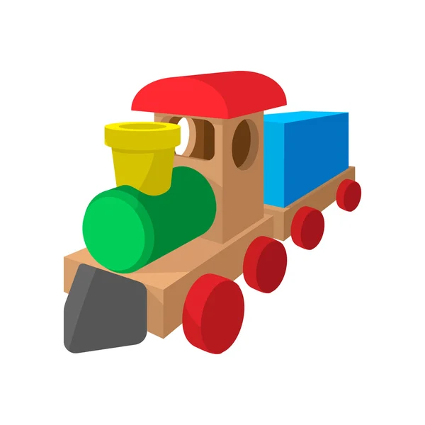 Niños tren icono de dibujos animados — Vector de stock