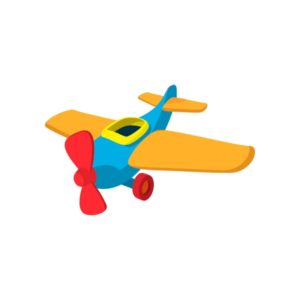 Spielzeug Flugzeug Cartoon-Ikone — Stockvektor