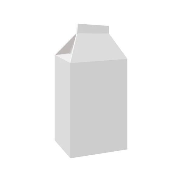 Ikon kartun paket susu atau jus karton - Stok Vektor