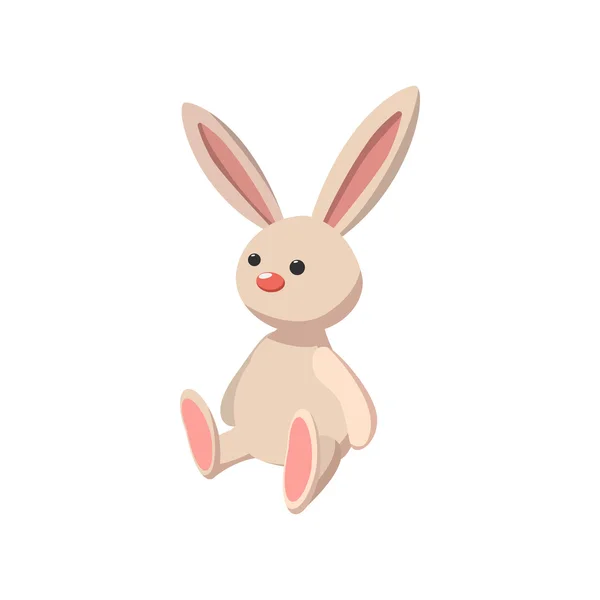 Rabbit toy cartoon icon — Stock Vector