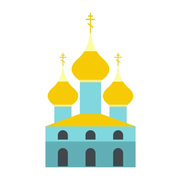 Église orthodoxe russe icône plate — Image vectorielle