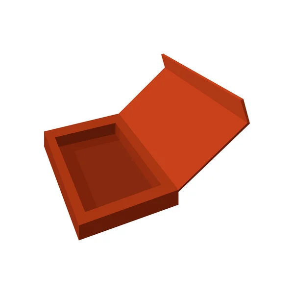 Boîte de chocolat brun vide icône de dessin animé — Image vectorielle