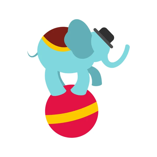 Cirkuszi elefánt a labdát-ikon — Stock Vector