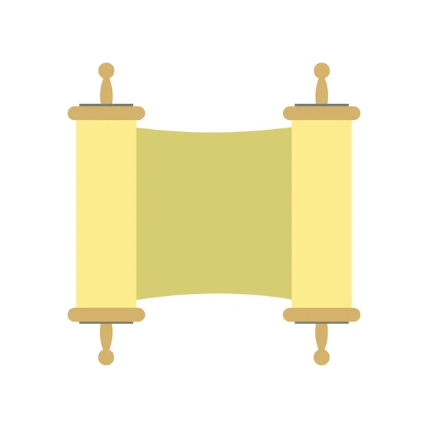 Chinês caligrafia scroll flat icon — Vetor de Stock