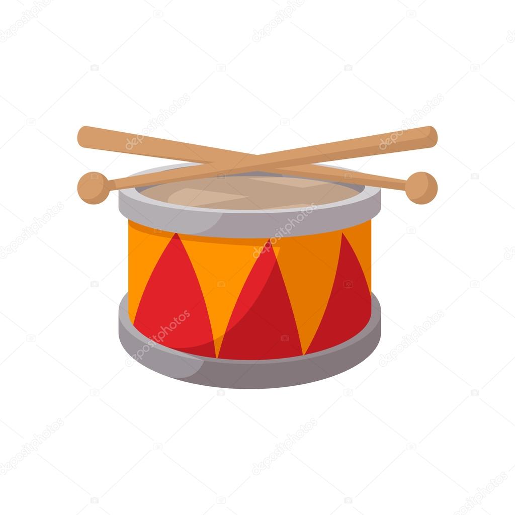 Toy drum cartoon icon