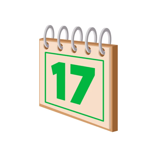 Kalender mit St. Patricks Day Date Cartoon-Symbol — Stockvektor