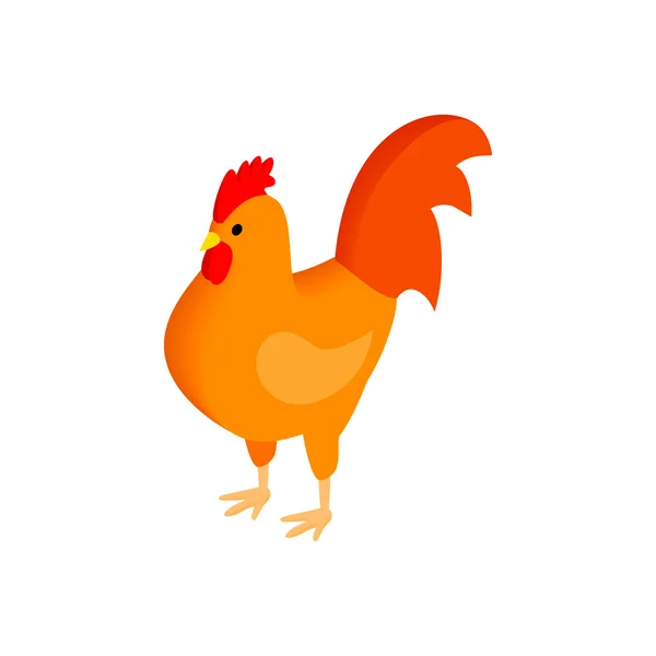 Gallina marrón ícono isométrico 3d — Vector de stock