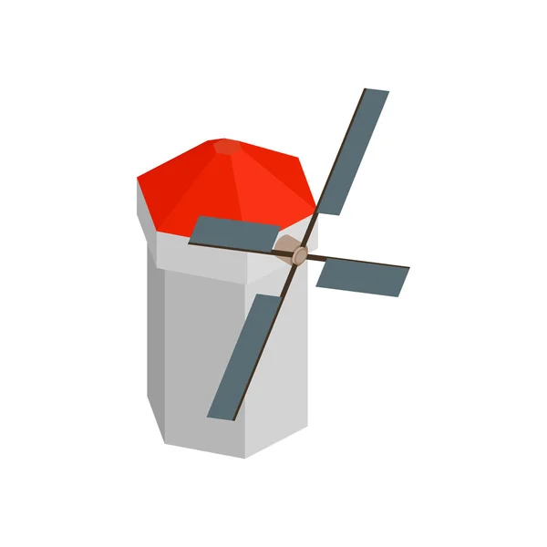 Moulin à vent isométrique icône 3d — Image vectorielle