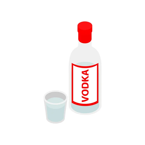 Bottle of vodka isometric 3d icon — Stock Vector