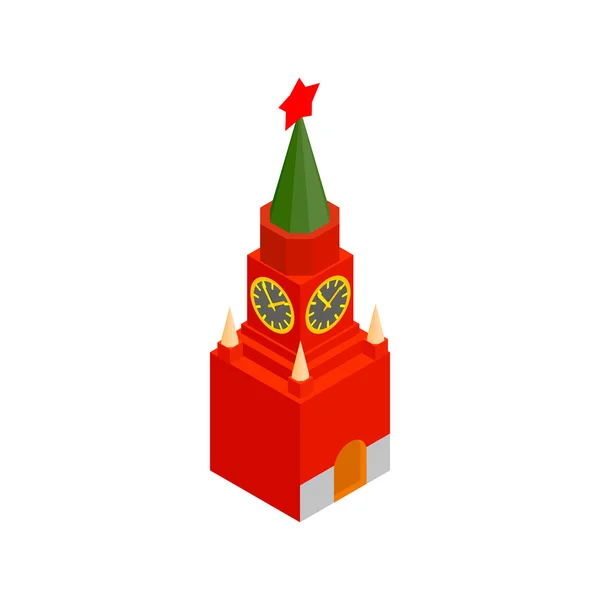 Spasskaya toren van Moskou kremlin — Stockvector