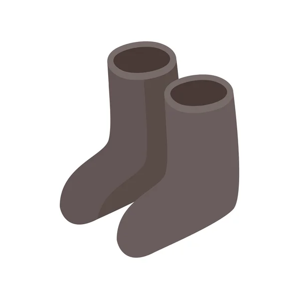 Russian traditional winter felt boots icon — Stock Vector