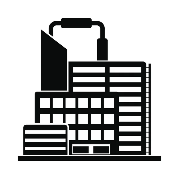 Icono de refinería de petróleo o planta química — Archivo Imágenes Vectoriales