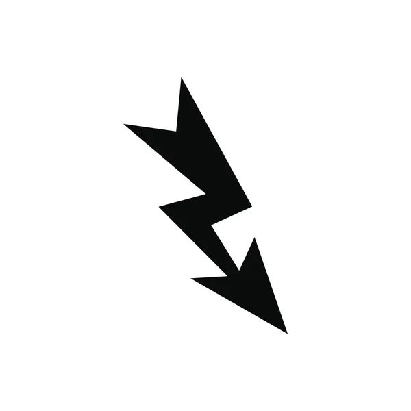 Blixtnedslag svart enkel ikon — Stock vektor