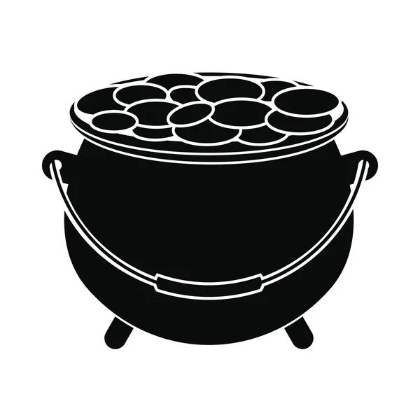 Pot full of coins icon — Stock Vector