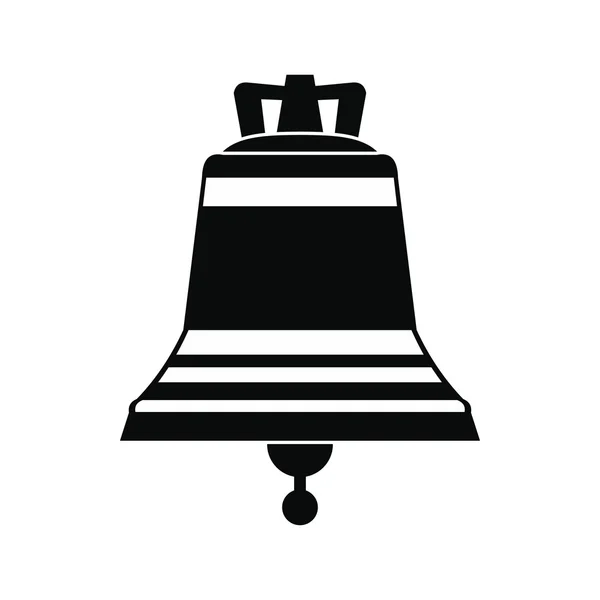 Church bell black simple icon — Stock Vector