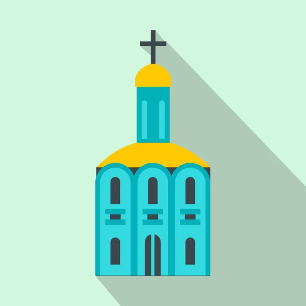 Ícone de igreja plana —  Vetores de Stock
