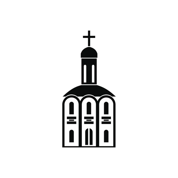 Церква чорна проста ікона — стоковий вектор