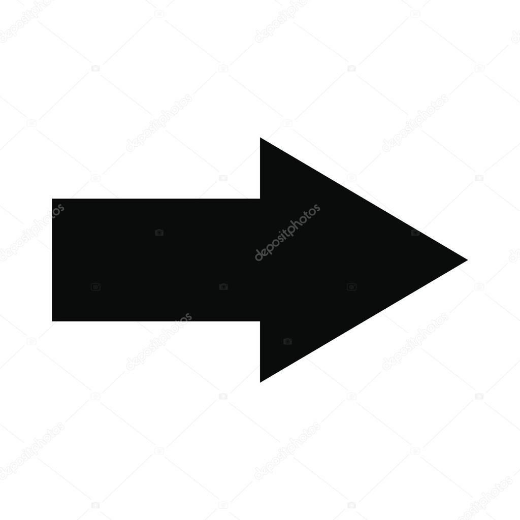 Right arrow black simple icon