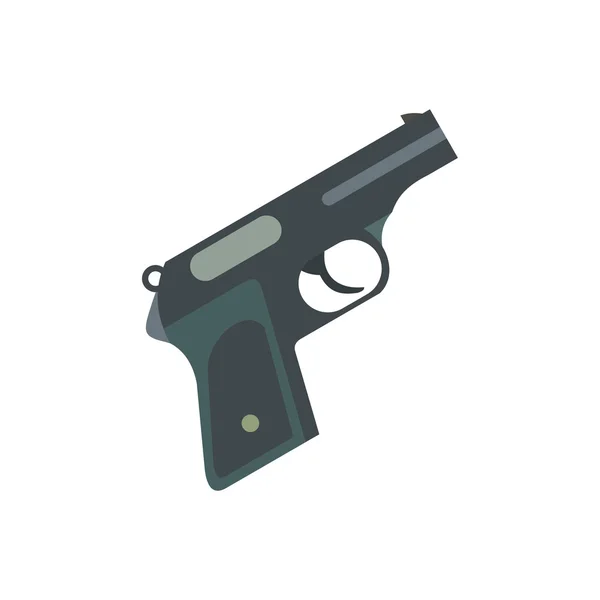 Pistola icono plano — Vector de stock