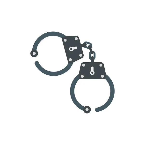 Handcuff flat icon — Stock Vector