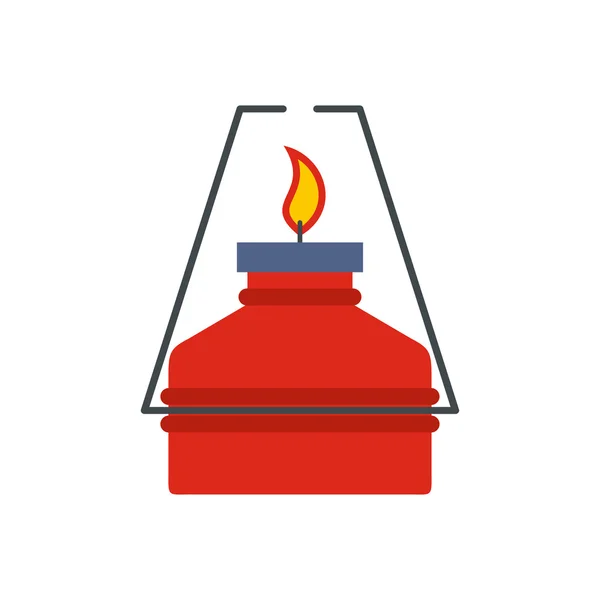Icono plano quemador de gas portátil — Vector de stock