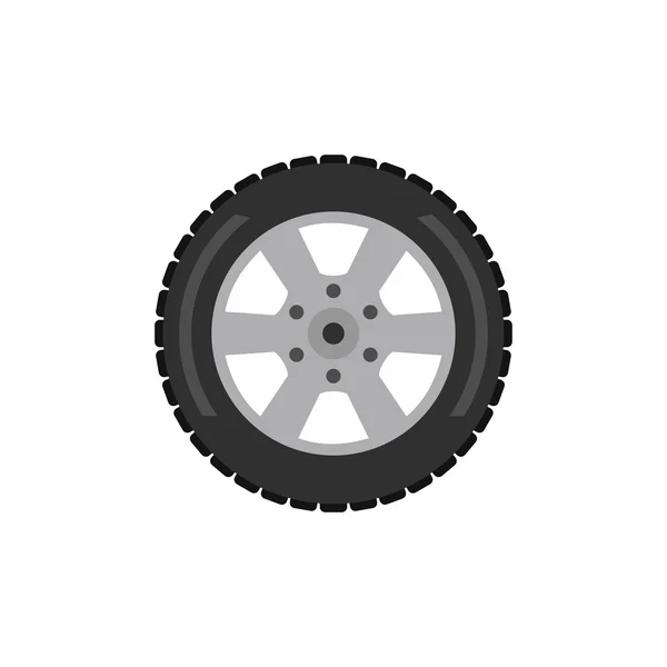Icono de rueda plana de automóvil — Vector de stock
