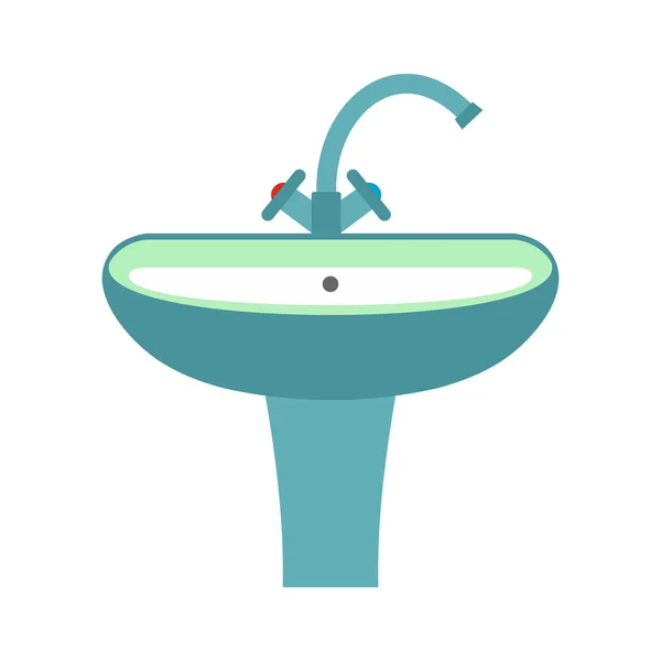 Ícone plano lavatório —  Vetores de Stock