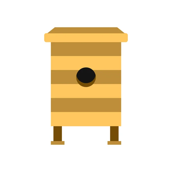 Beehive flat ikonen — Stock vektor