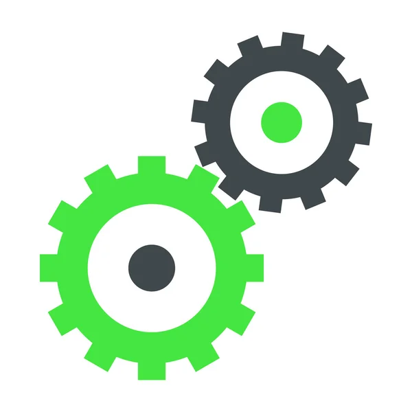 Gear wheels flat icon — Stock Vector