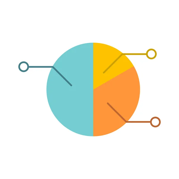 Cirkeldiagram infographic flat ikonen — Stock vektor