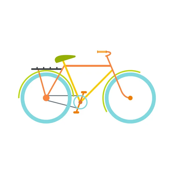 Fiets plat pictogram — Stockvector