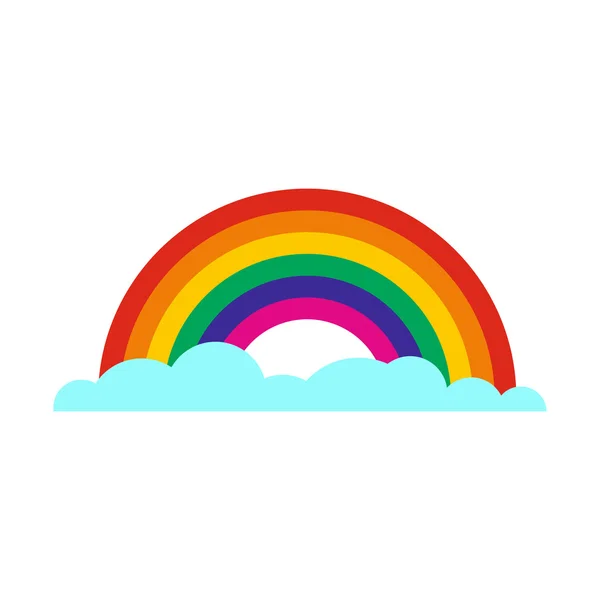 Icono plano arco iris — Archivo Imágenes Vectoriales