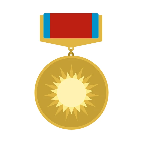 Medalla de valor icono plano — Vector de stock