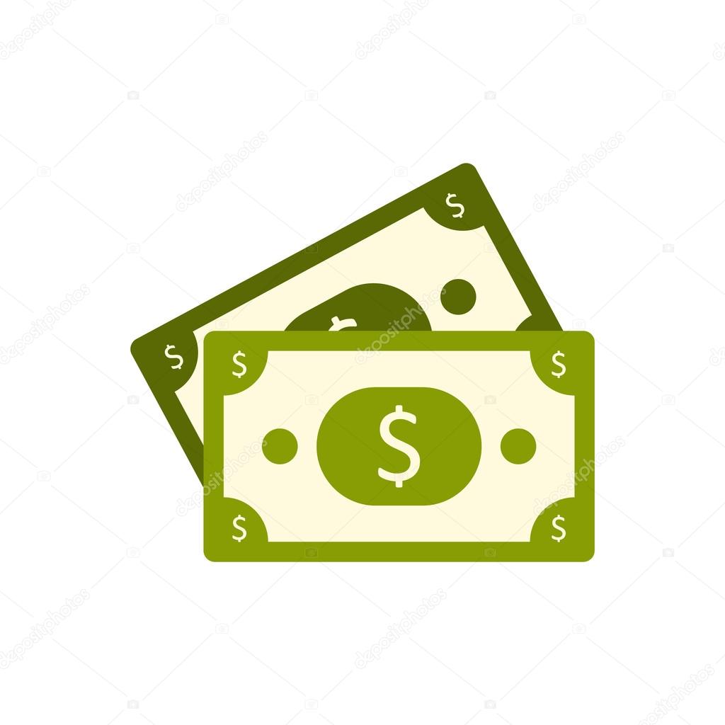 Dollar banknotes flat icon