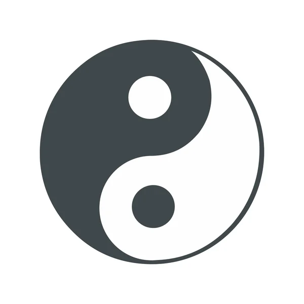 Ying yang flat icon — Stock Vector