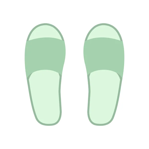 White spa slippers icon — Stock Vector