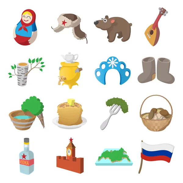 Rusia iconos de dibujos animados — Archivo Imágenes Vectoriales