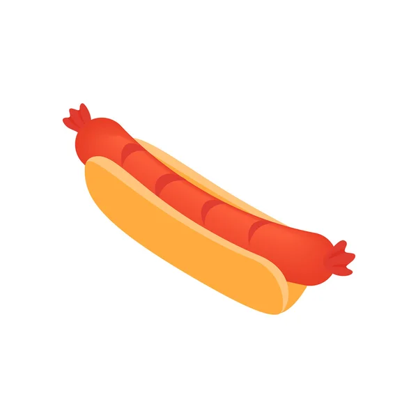 Hotdog isometrische 3d pictogram — Stockvector