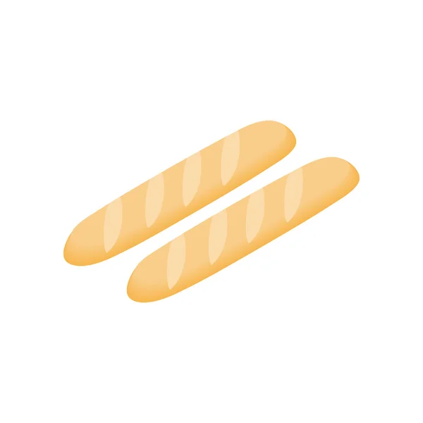 Baguettes franceses ícono isométrico 3d — Vector de stock