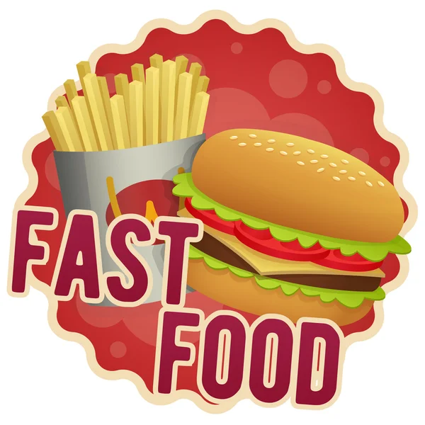 Logo / Aufkleber Fast Food, Lebensmittel — Stockvektor