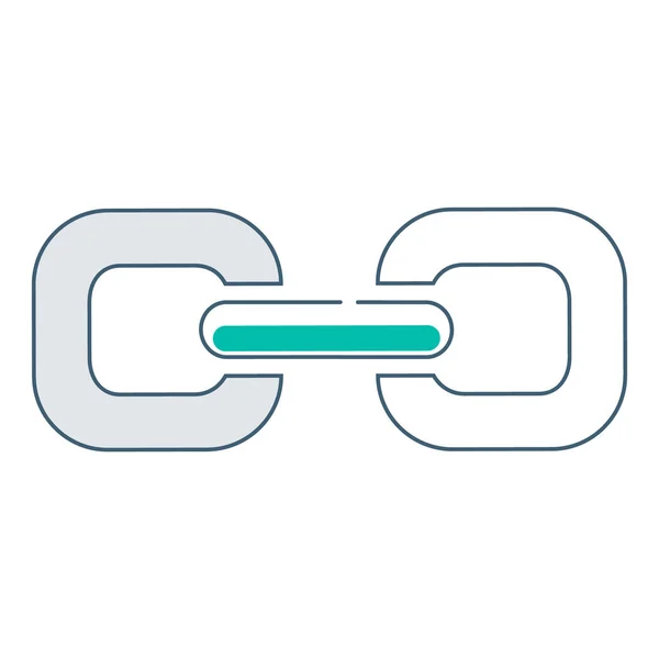 Bağlantı simgesi. Düz dizayn. Vektör illüstrasyonu