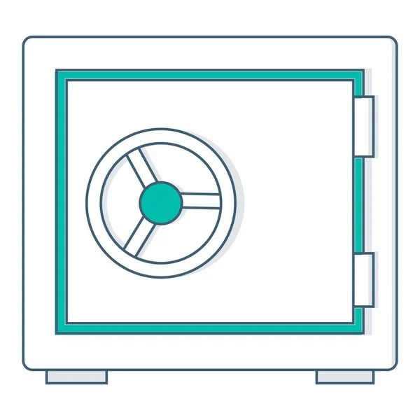 Banka Kasası Resmi Finansal Yatırımların Güvenilir Korunması Düz Dizayn Vektör — Stok Vektör