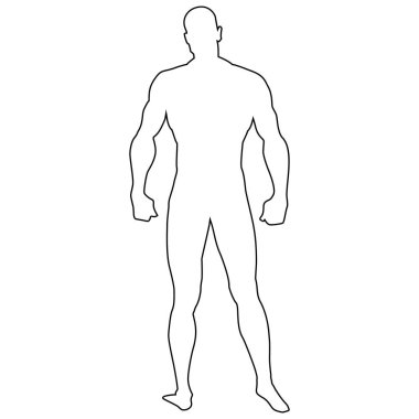 Geçmişe bakan bir adamın silueti. Vektör illüstrasyonu