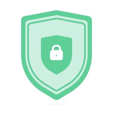 Güvenli vektör kilidi illüstrasyonu