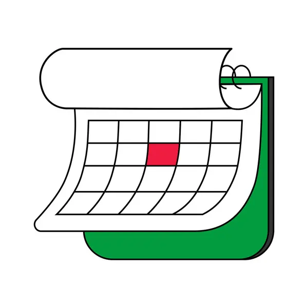 Çizgi biçimi izole edilmiş takvim simgesi vektörü