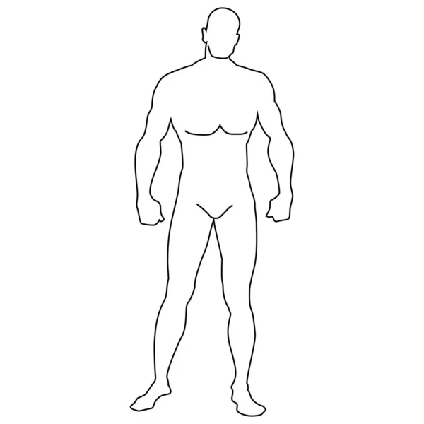 Bir adamın silueti. Vektör illüstrasyonu